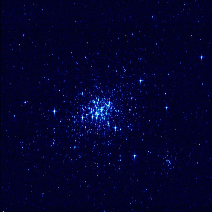 Gaia test image of the star cluster NGC 1818